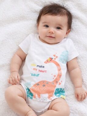 Carter’s Baby Girl Dinosaur Tee 3M NWT Cute Graphic Shirt